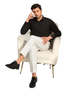 Camisa slim fit strech sin arrugas poliester reciclado