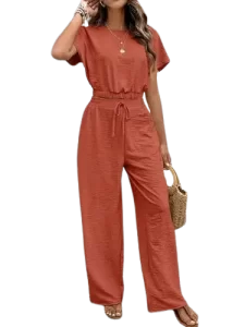 conjunto mujer casual de dos piezas con textura