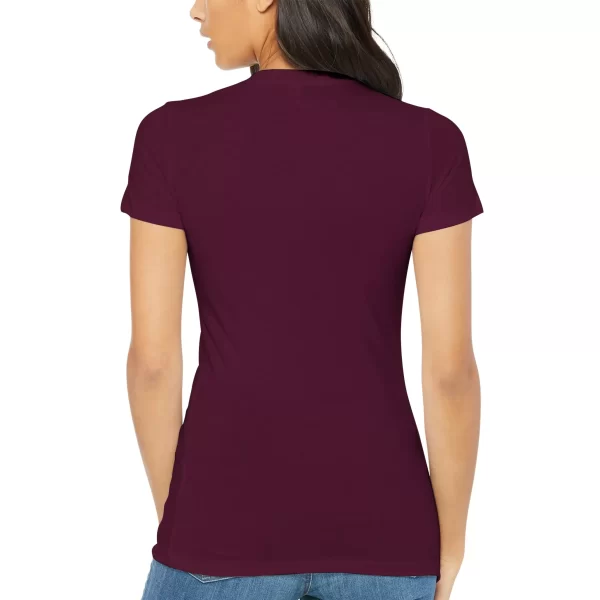 Camiseta de alta calidad para mujer con corazón de viñedo en la parte frontal y cuello redondo