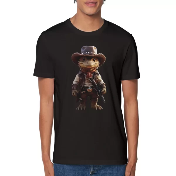 Camiseta con Dino vaquero: Playera de algodón cuello redondo