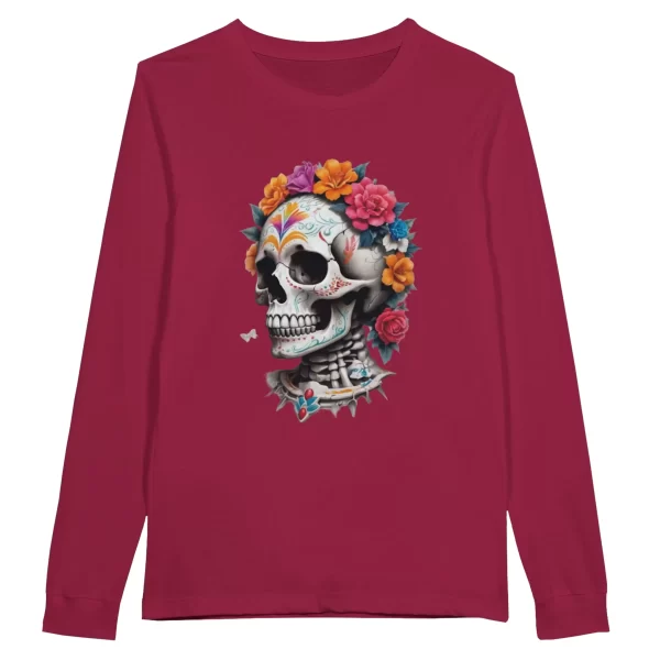 Camiseta unisex Catrina chic rojo