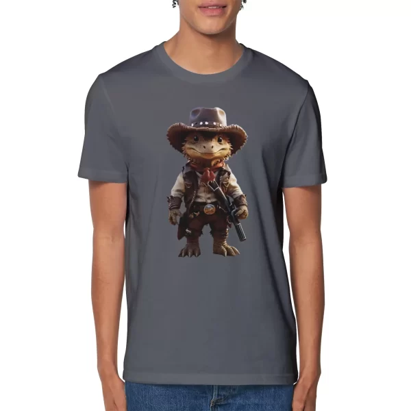 Camiseta unisex ecológica con estampado de Dino vaquero