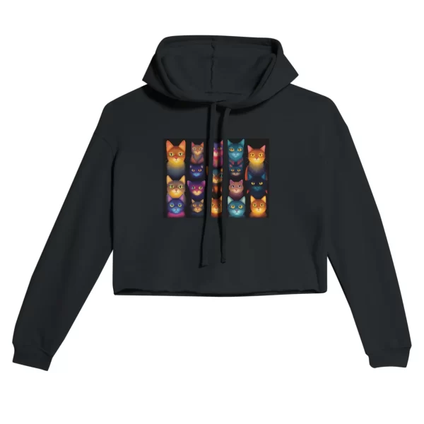 Sudadera Corta Colección Gatos Fosfo