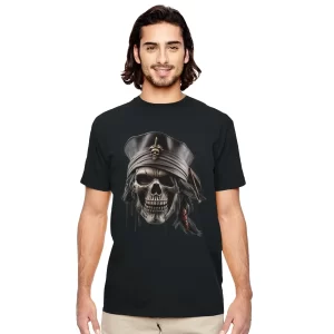 Camiseta ecológica Calavera Corsaria negra