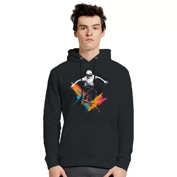 Sudadera unisex Cartoon Skate: sudadera con capucha negro