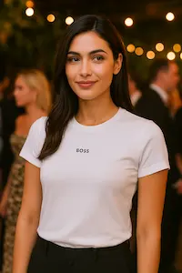 Playera Para Mujer Boss Corte Slim Fit De Algodón Orgánico