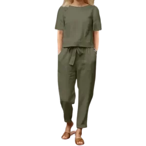 Conjunto Para Mujer Short Sets Algodón Lino
