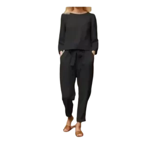 Conjunto Para Mujer Short Sets Algodón Lino natural