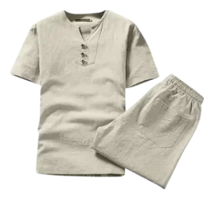 Conjuntos Algodón Lino Conjunto playera pantalon corto