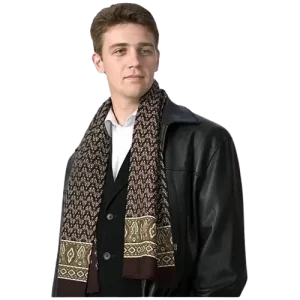 bufanda caballero delgada lana merino organica