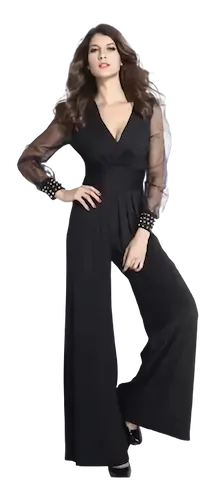 Vestido palazzo largo elegante para mujer en poliéster reciclado ideal para fiesta o evento formal en México