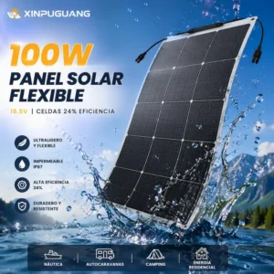 Panel solar semiflexible Xinpuguang: 100 W declarados b