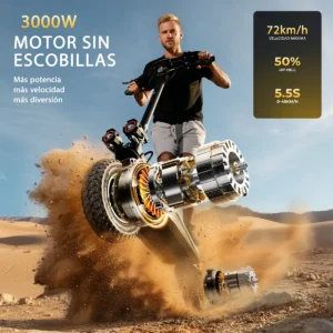 Scooter isinwheel GT4 de doble motor, 3,000 W y hasta 72 km/h