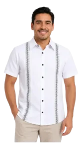 Camisa Guayabera de Lino y Algodón para Hombre Gwiner
