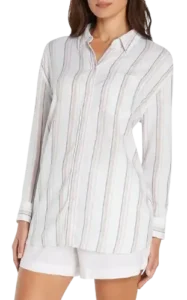 Camisa de lino con botones GAP rayas
