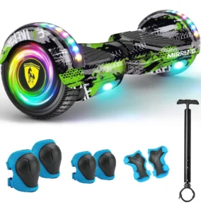 MIRREND T1 Hoverboard Eléctrico con Bluetooth y Luces LED