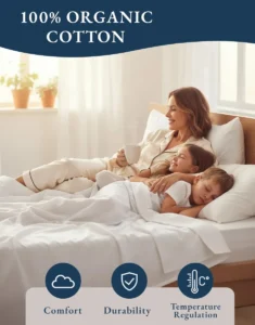 Lane Linen Twin: juego de sábanas de algodón orgánico
