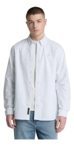 Timberland TBC0YH8BB02: camisa Oxford de algodón orgánico para hombre