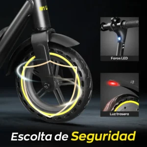 Honey Whale M1 Lite con el manubrio plegado